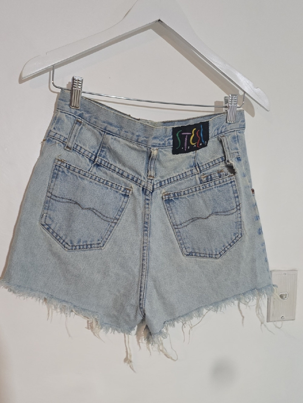Vintage Light Blue Denim Cutoff Shorts - Unbranded